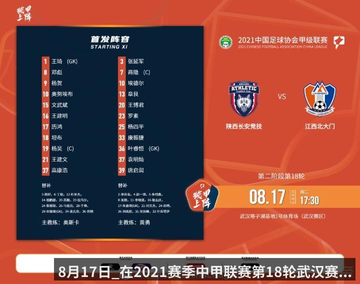 8月17日_在2021赛季中甲联赛第18轮武汉赛...