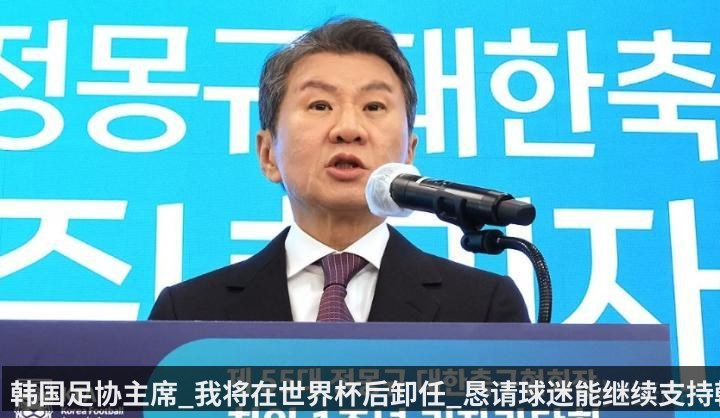 韩国足协主席_我将在世界杯后卸任_恳请球迷能继续支持韩国队